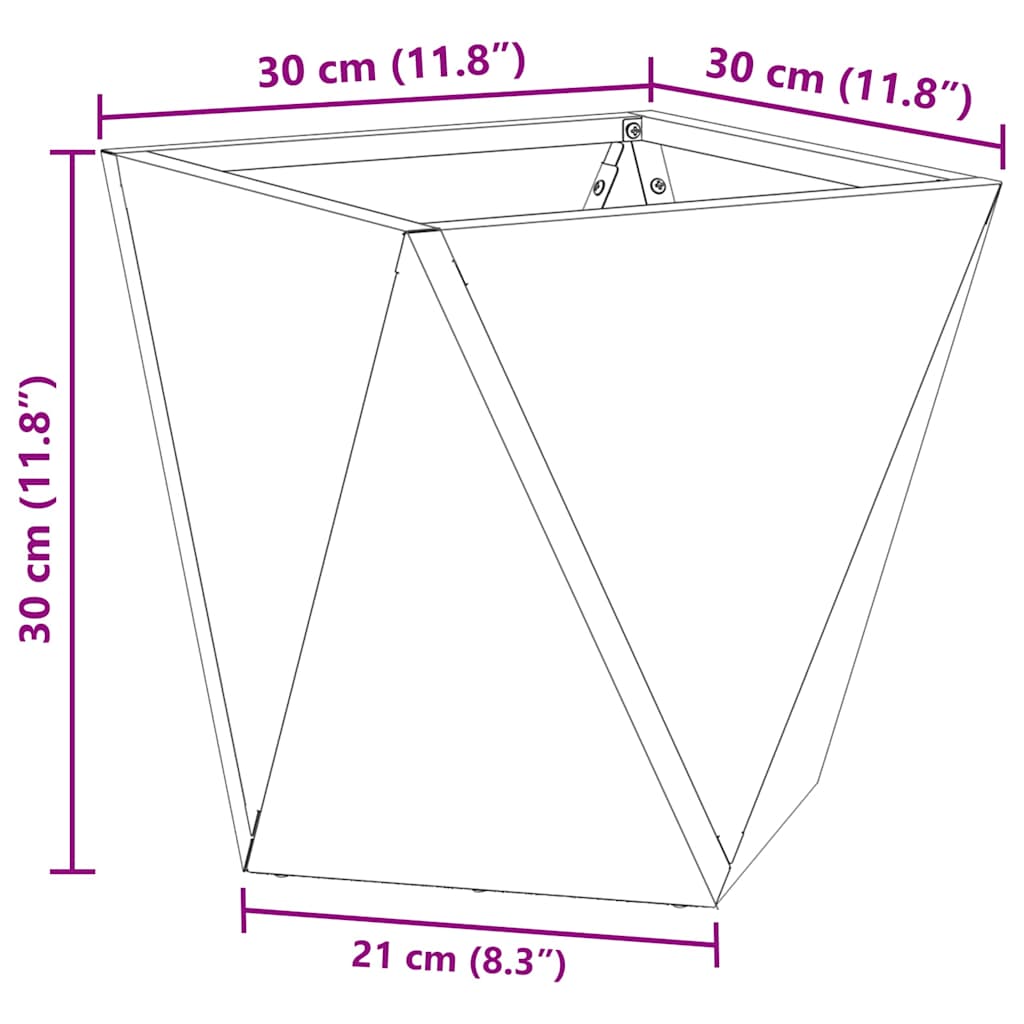 Lovelis 2 vnt. Rūdijanti 30 x 30 x 30 cm Lovelis 2 vnt. Rūdijanti 30 x 30 x 30 cm - Image 13