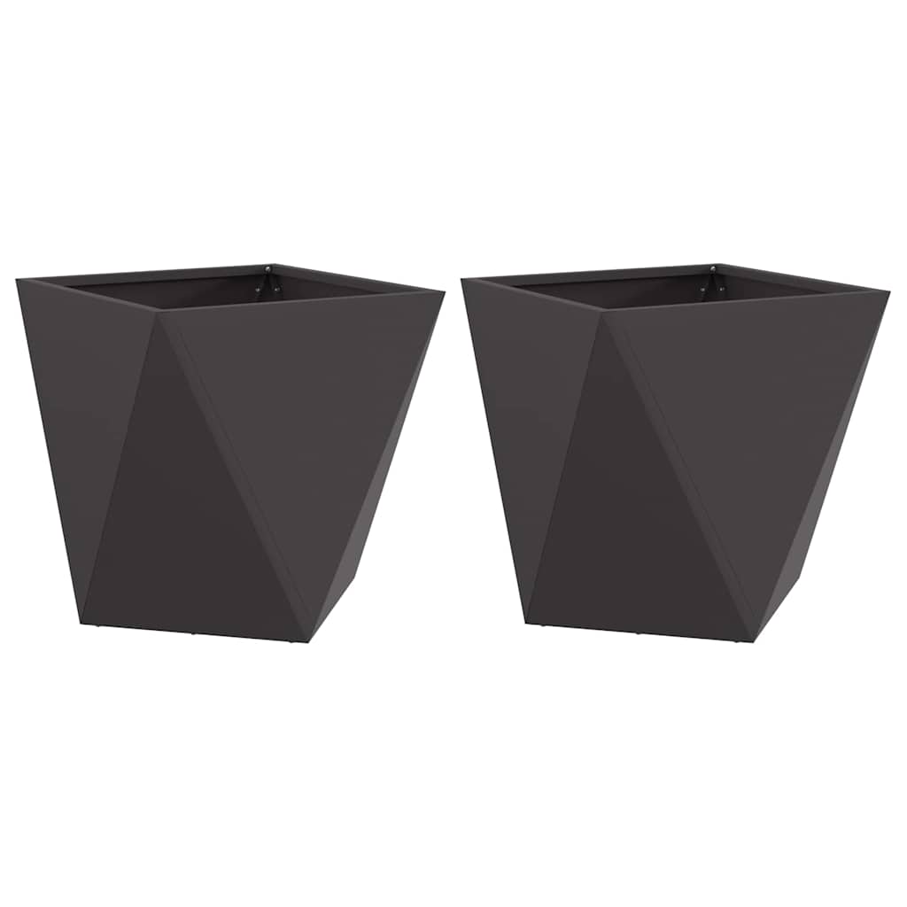 Lovelis 2 vnt. Juoda 50 x 50 x 50 cm Plienas Lovelis 2 vnt. Juoda 50 x 50 x 50 cm Plienas - Image 3