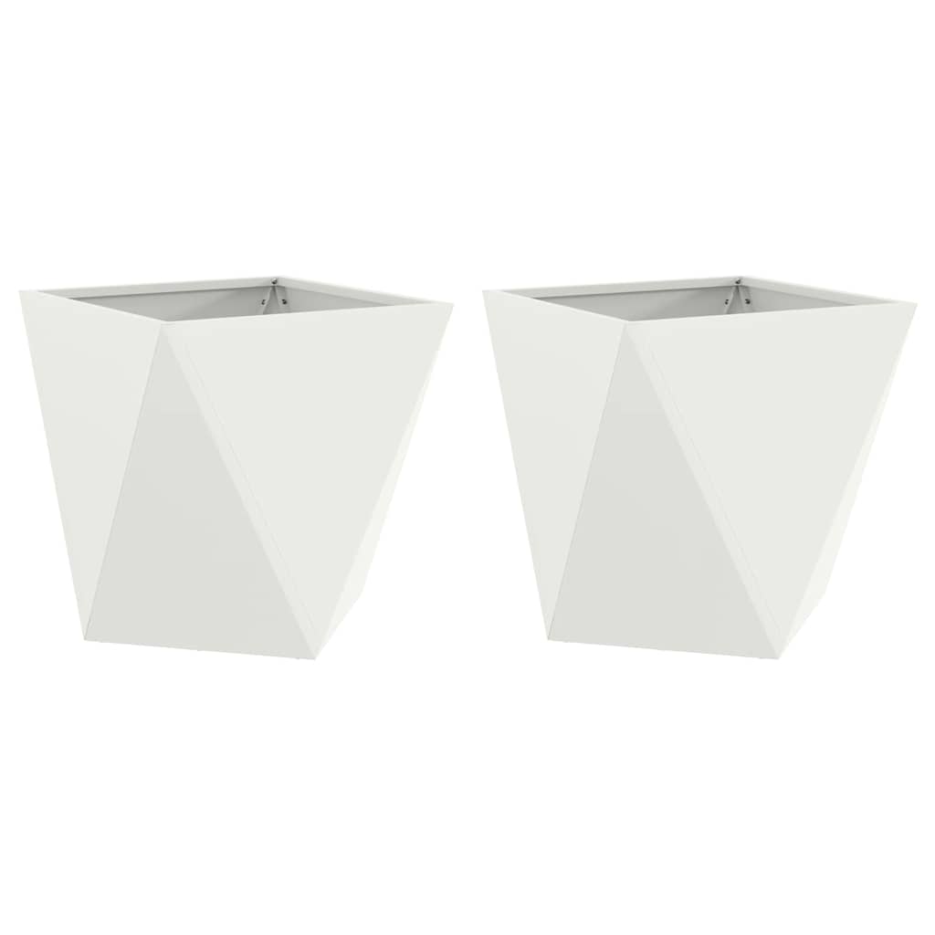 Lovelis 2 vnt. Balta 50 x 50 x 50 cm Plienas Lovelis 2 vnt. Balta 50 x 50 x 50 cm Plienas - Image 3
