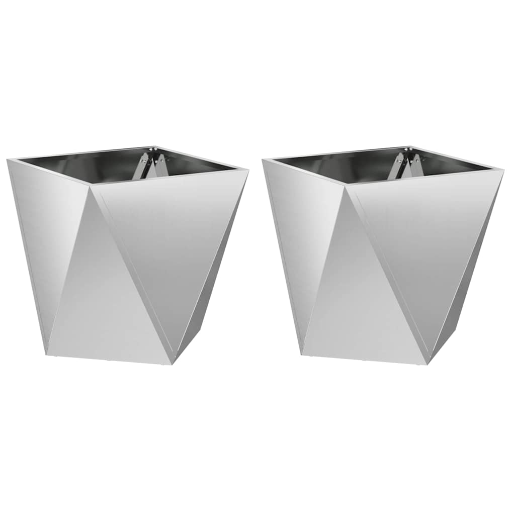 Lovelis 2 vnt. Sidabro 50 x 50 x 50 cm Cinkuota plienas Lovelis 2 vnt. Sidabro 50 x 50 x 50 cm Cinkuota plienas - Image 4