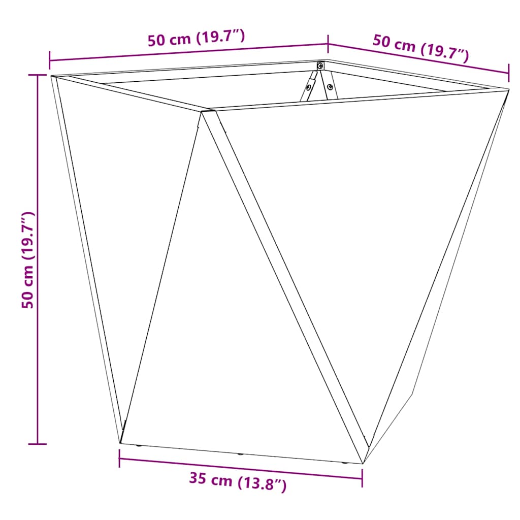 Lovelis 2 vnt. Rūdijanti 50 x 50 x 50 cm Lovelis 2 vnt. Rūdijanti 50 x 50 x 50 cm - Image 13