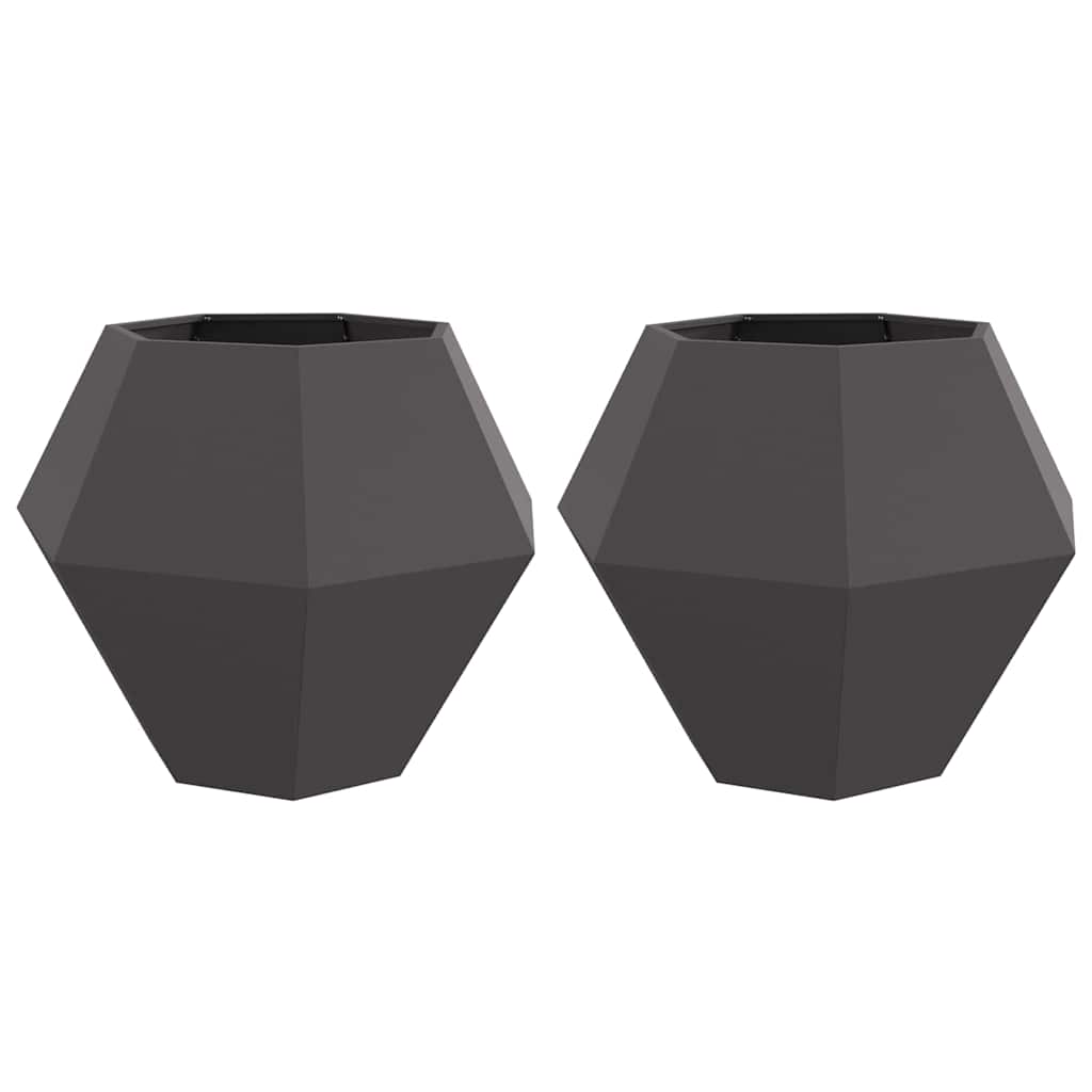 Lovelis 2 vnt. Juoda 100 x 100 x 80 cm Plienas Lovelis 2 vnt. Juoda 100 x 100 x 80 cm Plienas - Image 3