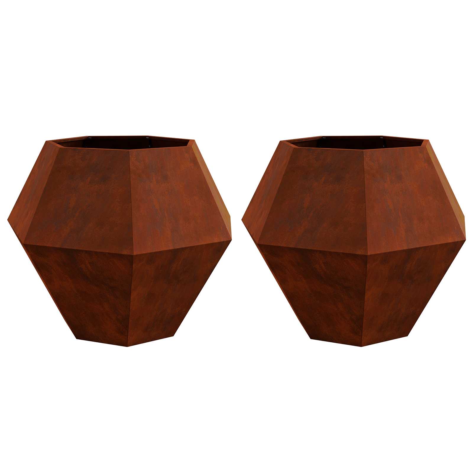 Lovelis 2 vnt. Rūdijanti 100 x 100 x 80 cm Lovelis 2 vnt. Rūdijanti 100 x 100 x 80 cm - Image 3