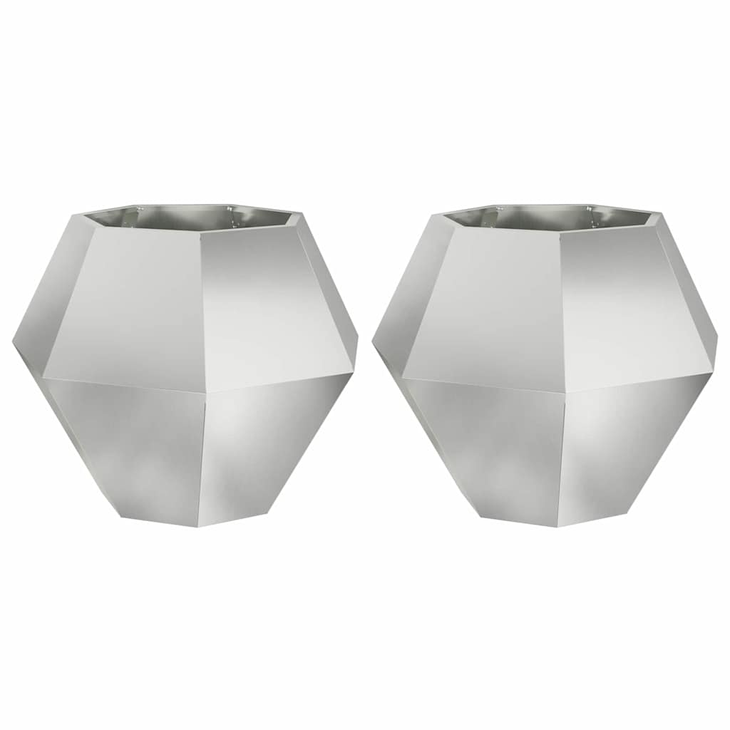 Lovelis 2 vnt. Sidabrinė 75 x 75 x 60 cm Galvanizuotas plienas Lovelis 2 vnt. Sidabrinė 75 x 75 x 60 cm Galvanizuotas plienas - Image 4
