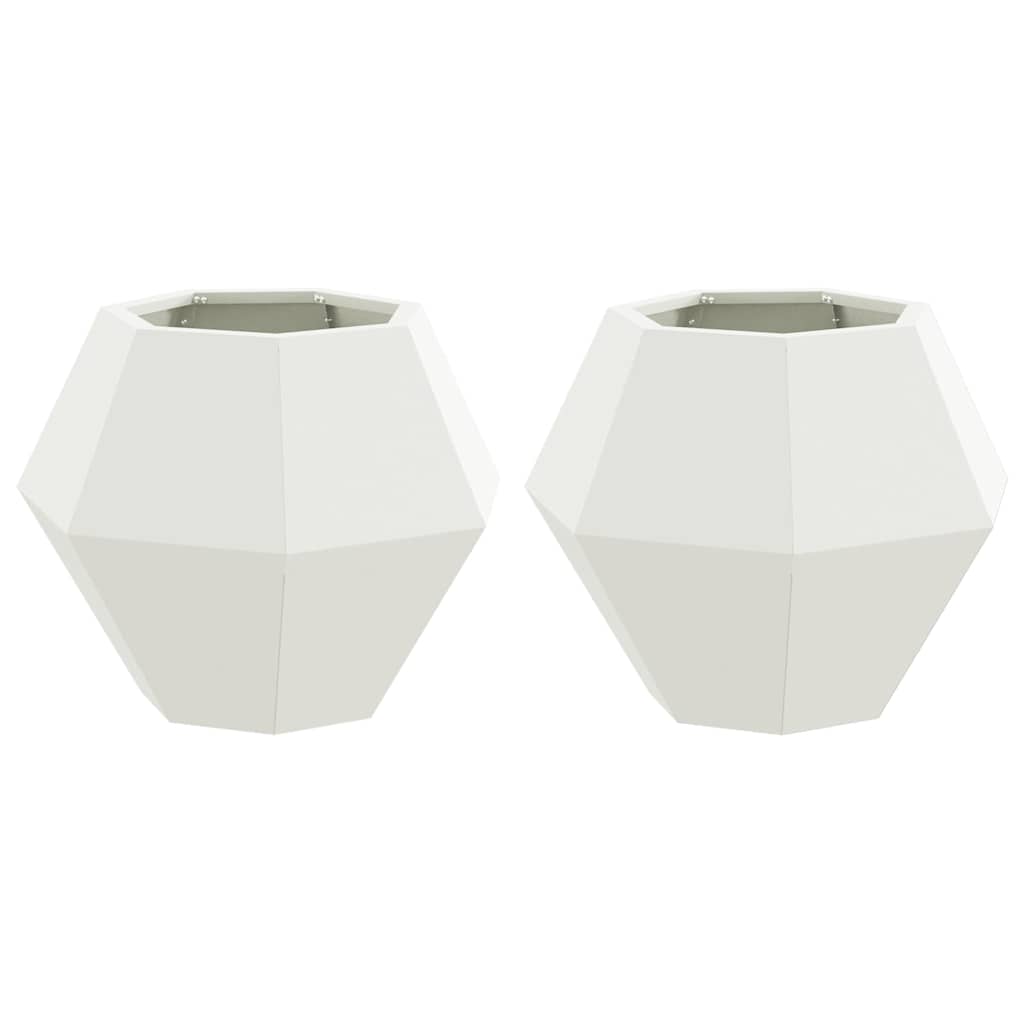 Lovelis 2 vnt. Balta 50 x 50 x 40 cm Plienas Lovelis 2 vnt. Balta 50 x 50 x 40 cm Plienas - Image 3