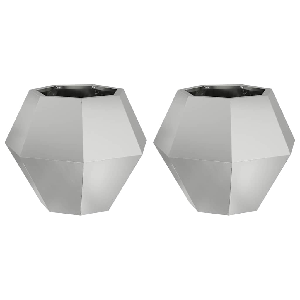 Lovelis 2 vnt. Sidabrinė 50 x 50 x 40 cm Galvanizuotas plienas Lovelis 2 vnt. Sidabrinė 50 x 50 x 40 cm Galvanizuotas plienas - Image 4