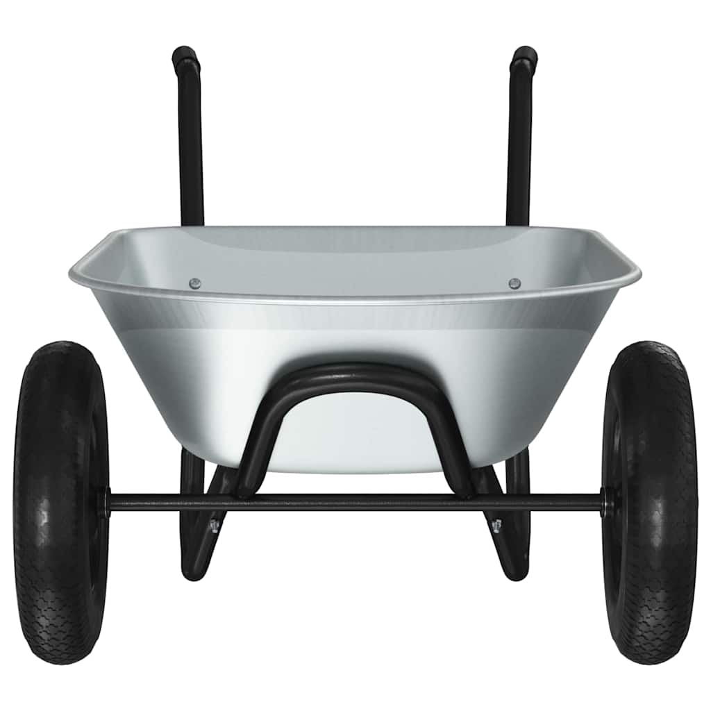 Vežimėlis Sidabrinė ir juoda 80 L 120 kg Galvanizuotas plienas Vežimėlis Sidabrinė ir juoda 80 L 120 kg Galvanizuotas plienas - Image 6