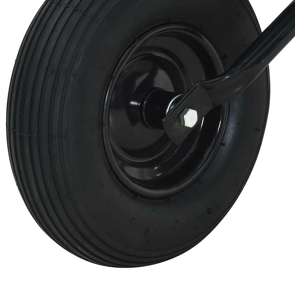 Vežimėlis Sidabrinė ir juoda 80 L 120 kg Galvanizuotas plienas Vežimėlis Sidabrinė ir juoda 80 L 120 kg Galvanizuotas plienas - Image 10