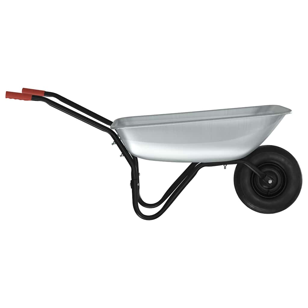 Vežimėlis Sidabrinė ir juoda 80 L 120 kg Galvanizuotas plienas Vežimėlis Sidabrinė ir juoda 80 L 120 kg Galvanizuotas plienas - Image 7