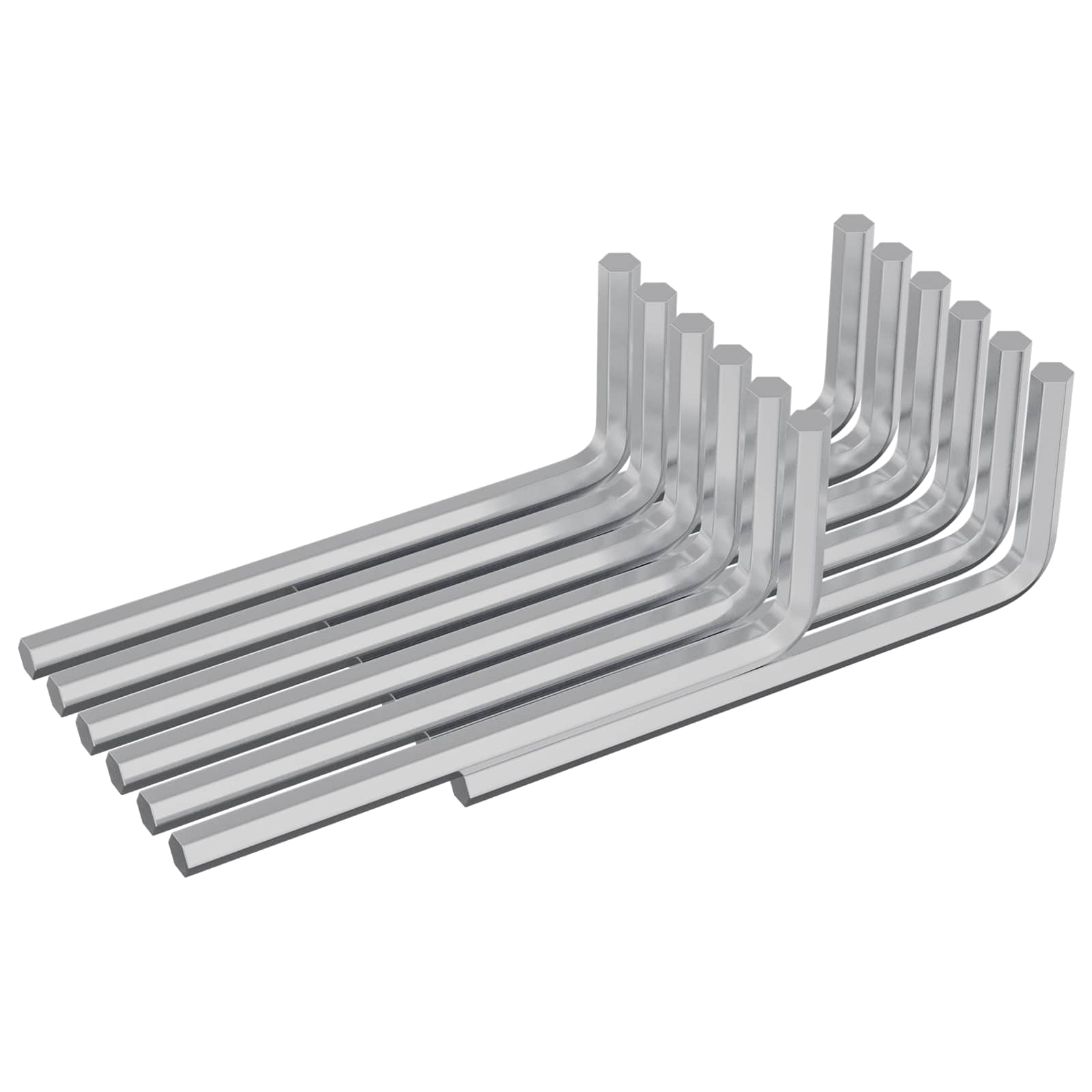 Hex rakto 2118 vnt. Sidabrinė 22 x 66 mm Plienas Hex rakto 2118 vnt. Sidabrinė 22 x 66 mm Plienas - Image 3