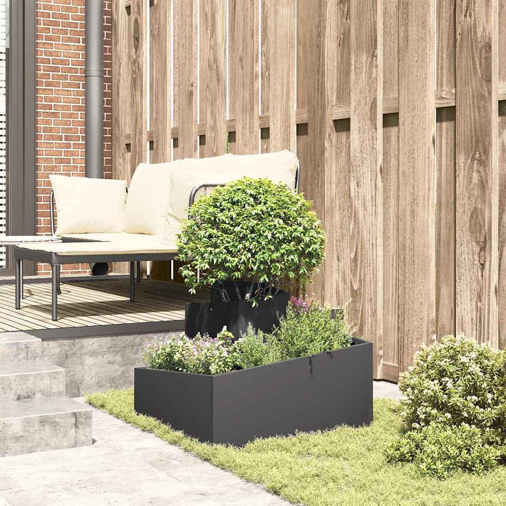 Sodo vazonas Juoda 60 x 60 x 50 cm Šaltai valcuotas plienas Sodo vazonas Juoda 60 x 60 x 50 cm Šaltai valcuotas plienas - Image 5