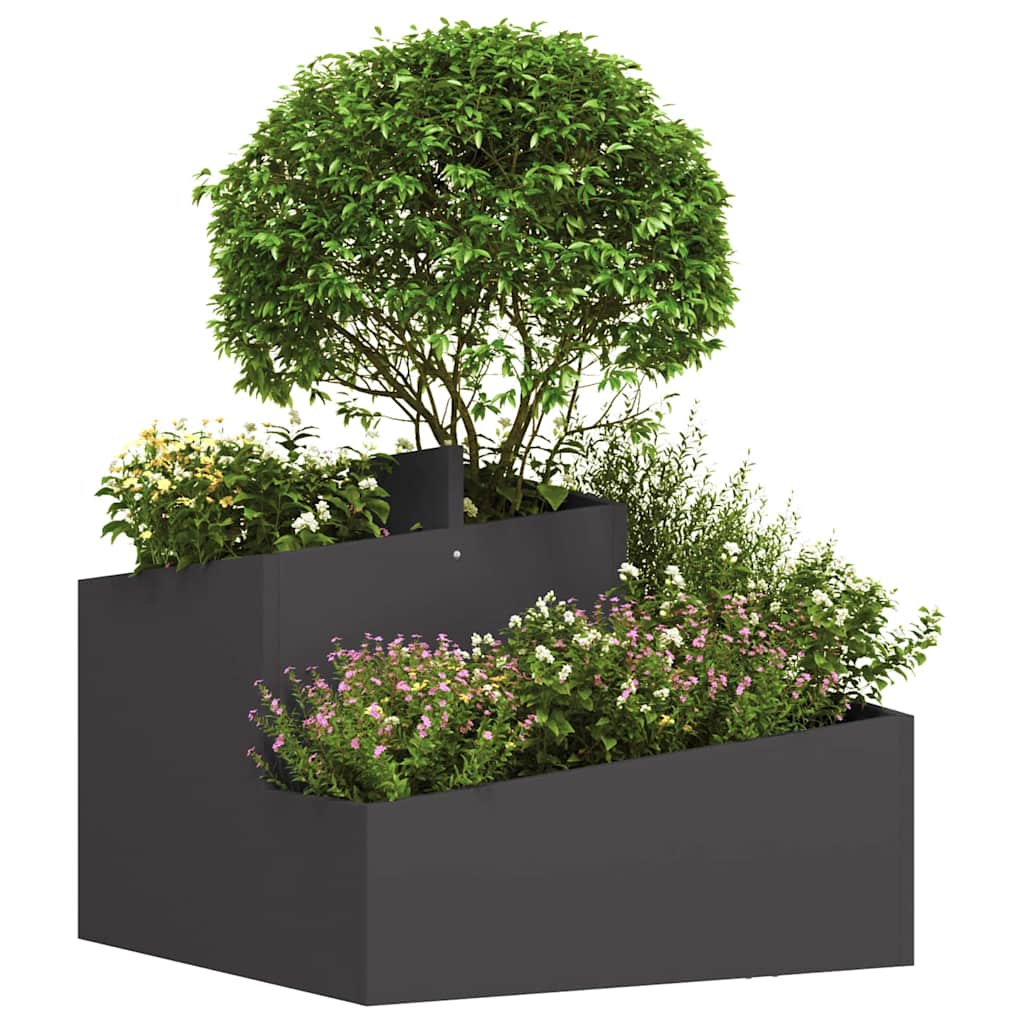 Sodo vazonas Juoda 60 x 60 x 50 cm Šaltai valcuotas plienas Sodo vazonas Juoda 60 x 60 x 50 cm Šaltai valcuotas plienas - Image 4