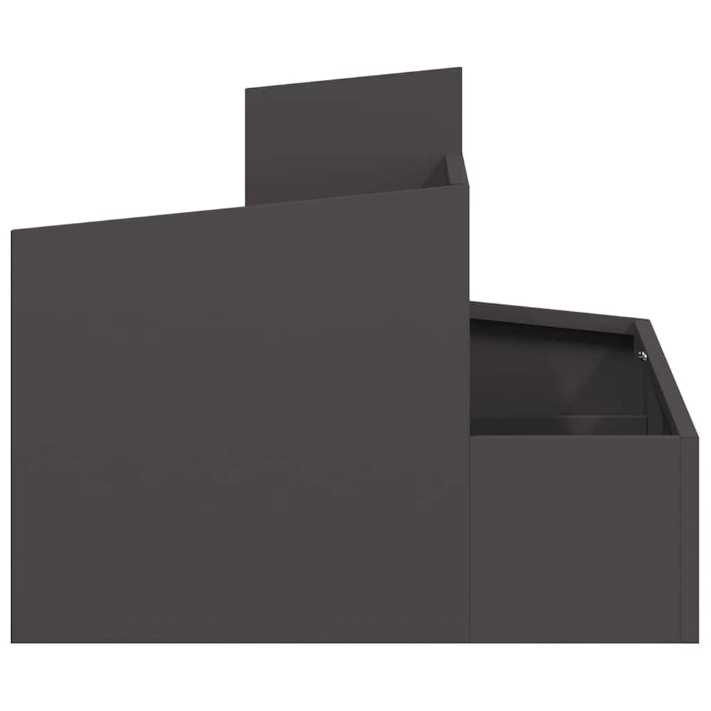 Sodo vazonas Juoda 60 x 60 x 50 cm Šaltai valcuotas plienas Sodo vazonas Juoda 60 x 60 x 50 cm Šaltai valcuotas plienas - Image 7
