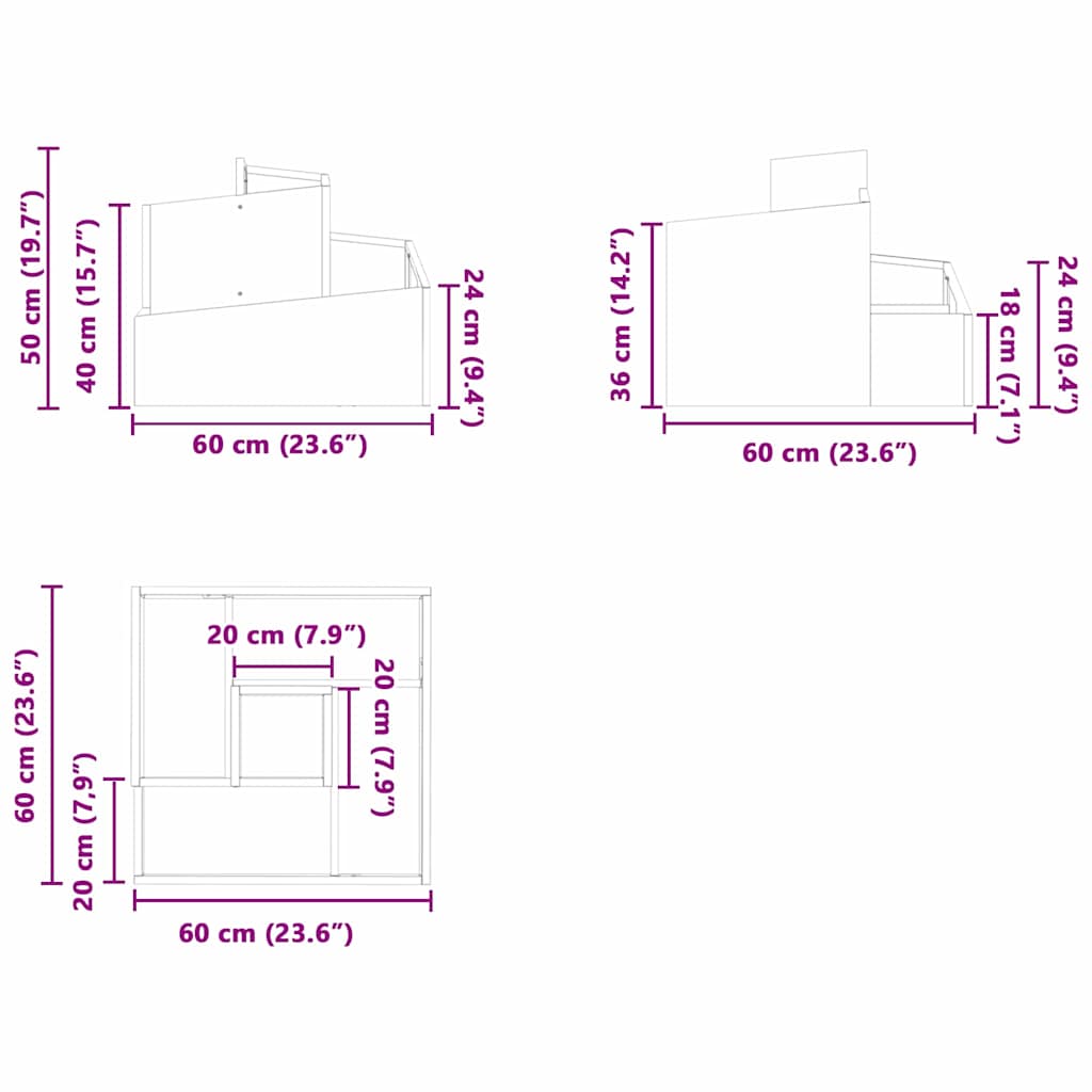 Sodo vazonas Juoda 60 x 60 x 50 cm Šaltai valcuotas plienas Sodo vazonas Juoda 60 x 60 x 50 cm Šaltai valcuotas plienas