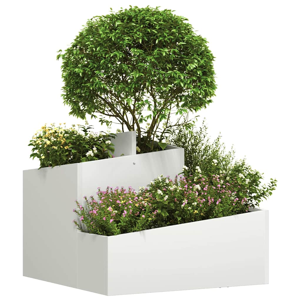 Sodo vazonas Balta 60 x 60 x 50 cm Šaltai valcuotas plienas Sodo vazonas Balta 60 x 60 x 50 cm Šaltai valcuotas plienas - Image 4