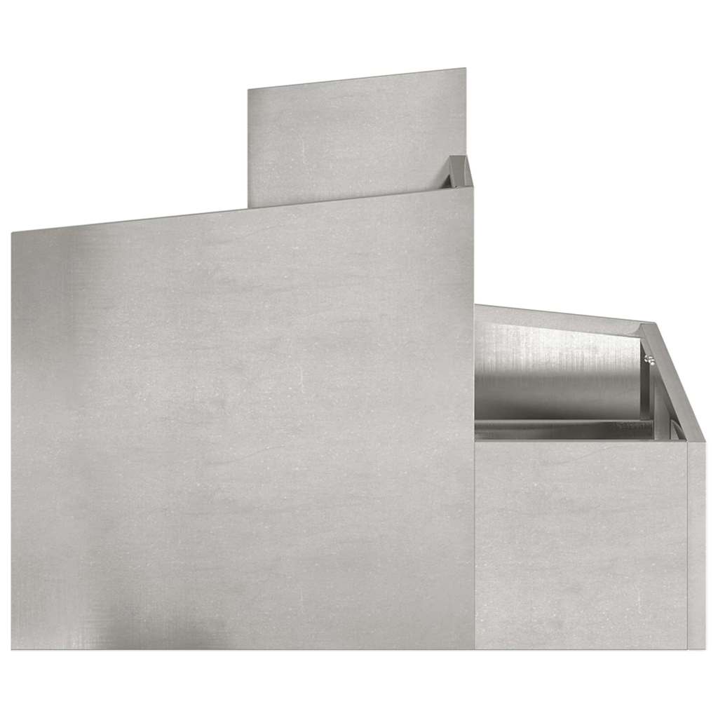 Sodo vazonas Sidabrinė 60 x 60 x 50 cm Nerūdijantis plienas Sodo vazonas Sidabrinė 60 x 60 x 50 cm Nerūdijantis plienas - Image 8