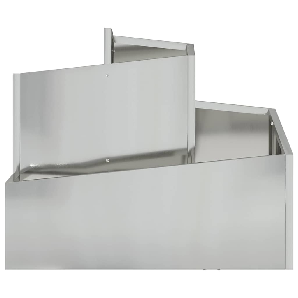 Sodo vazonas Sidabrinė 60 x 60 x 50 cm Galvanizuotas plienas Sodo vazonas Sidabrinė 60 x 60 x 50 cm Galvanizuotas plienas - Image 7