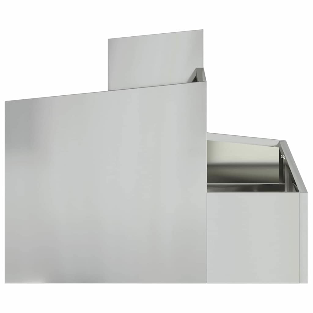 Sodo vazonas Sidabrinė 60 x 60 x 50 cm Galvanizuotas plienas Sodo vazonas Sidabrinė 60 x 60 x 50 cm Galvanizuotas plienas - Image 8