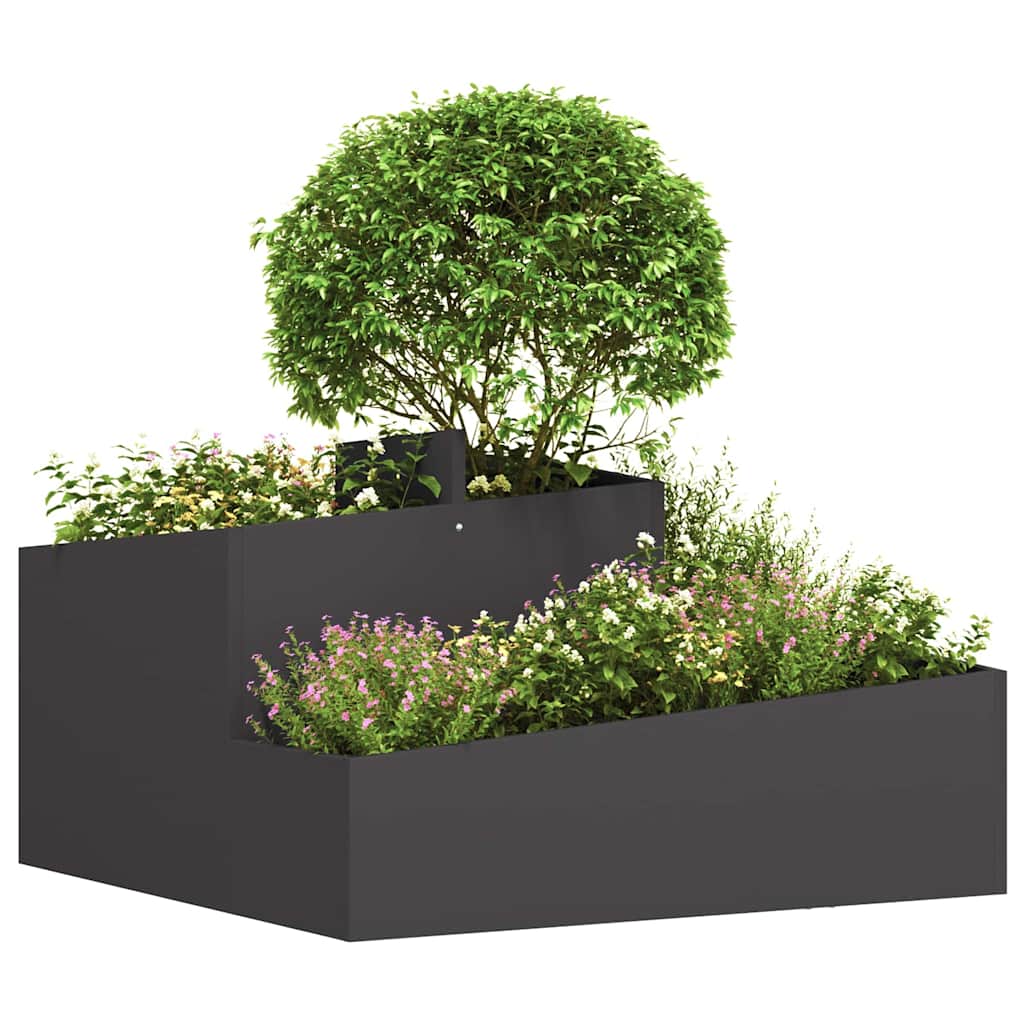 Sodo vazonas Juoda 80 x 80 x 50 cm Šaltai valcuotas plienas Sodo vazonas Juoda 80 x 80 x 50 cm Šaltai valcuotas plienas - Image 4