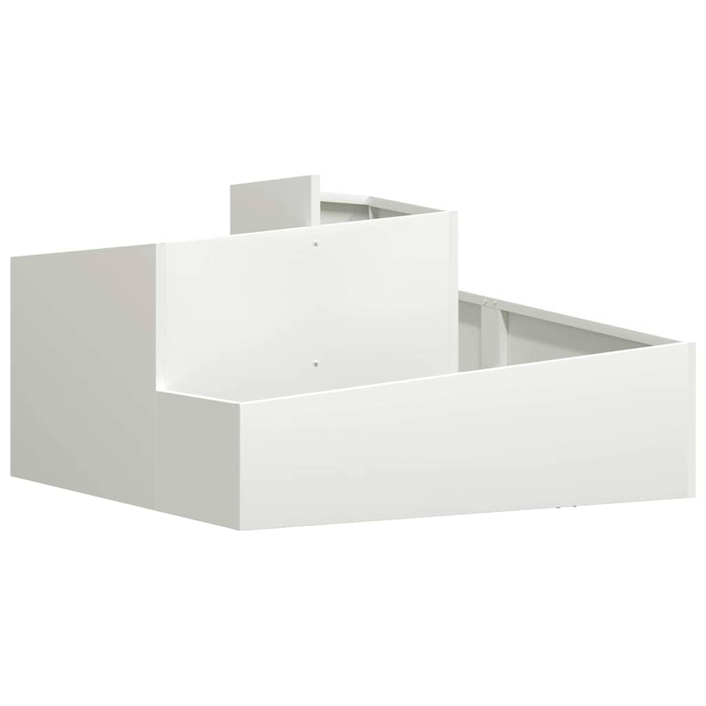 Sodo vazonas Balta 80 x 80 x 50 cm Šaltai valcuotas plienas Sodo vazonas Balta 80 x 80 x 50 cm Šaltai valcuotas plienas - Image 3