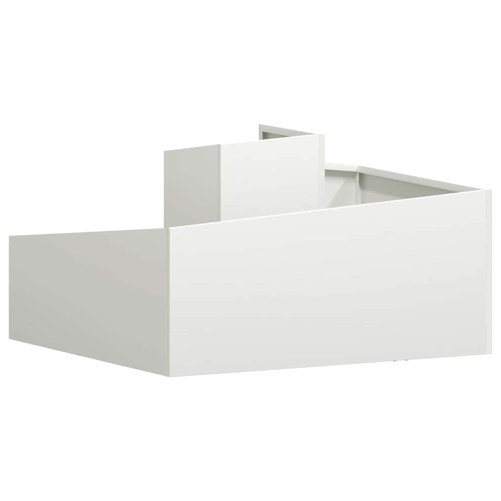 Sodo vazonas Balta 80 x 80 x 50 cm Šaltai valcuotas plienas Sodo vazonas Balta 80 x 80 x 50 cm Šaltai valcuotas plienas - Image 8