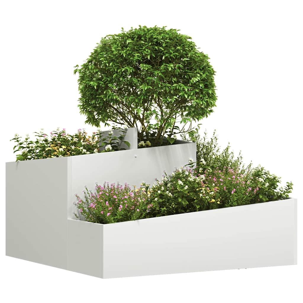 Sodo vazonas Balta 80 x 80 x 50 cm Šaltai valcuotas plienas Sodo vazonas Balta 80 x 80 x 50 cm Šaltai valcuotas plienas - Image 4