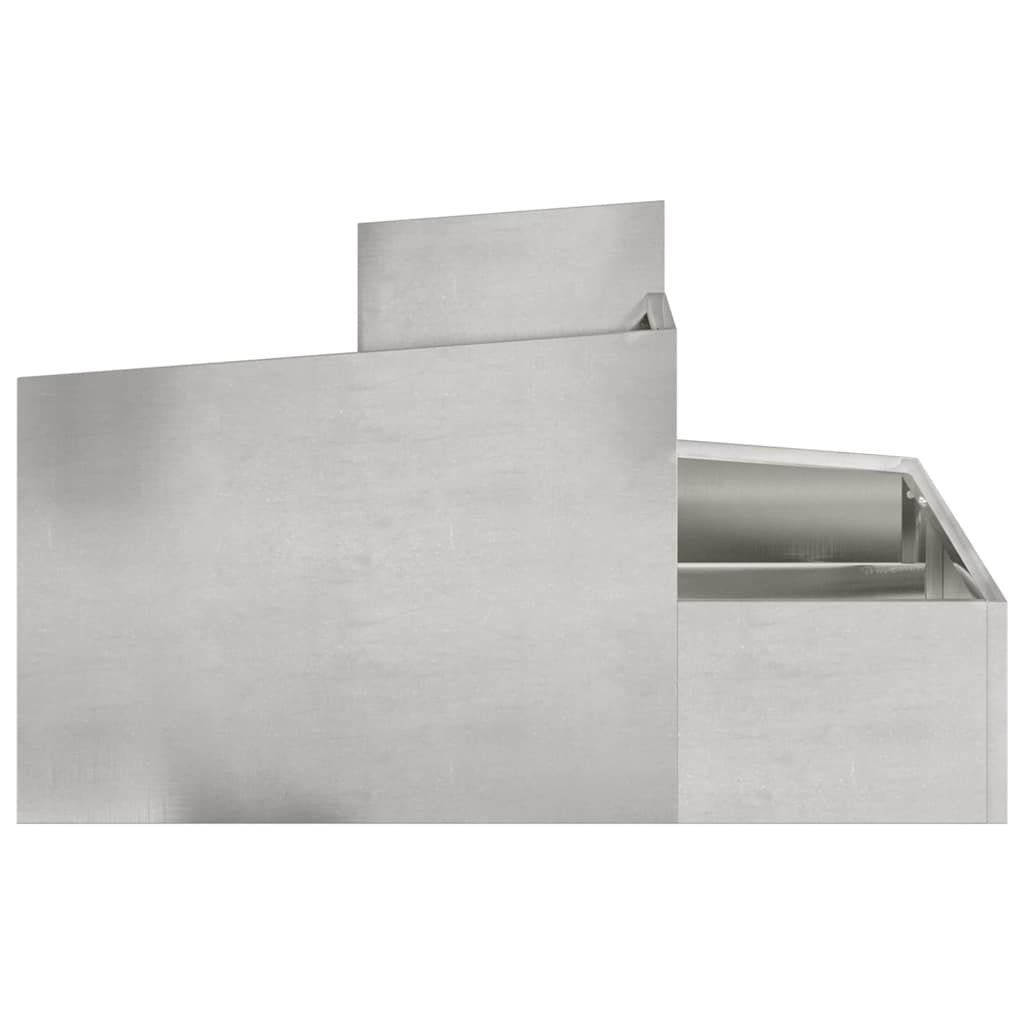 Sodo vazonas Sidabrinė 80 x 80 x 50 cm Nerūdijantis plienas Sodo vazonas Sidabrinė 80 x 80 x 50 cm Nerūdijantis plienas - Image 8