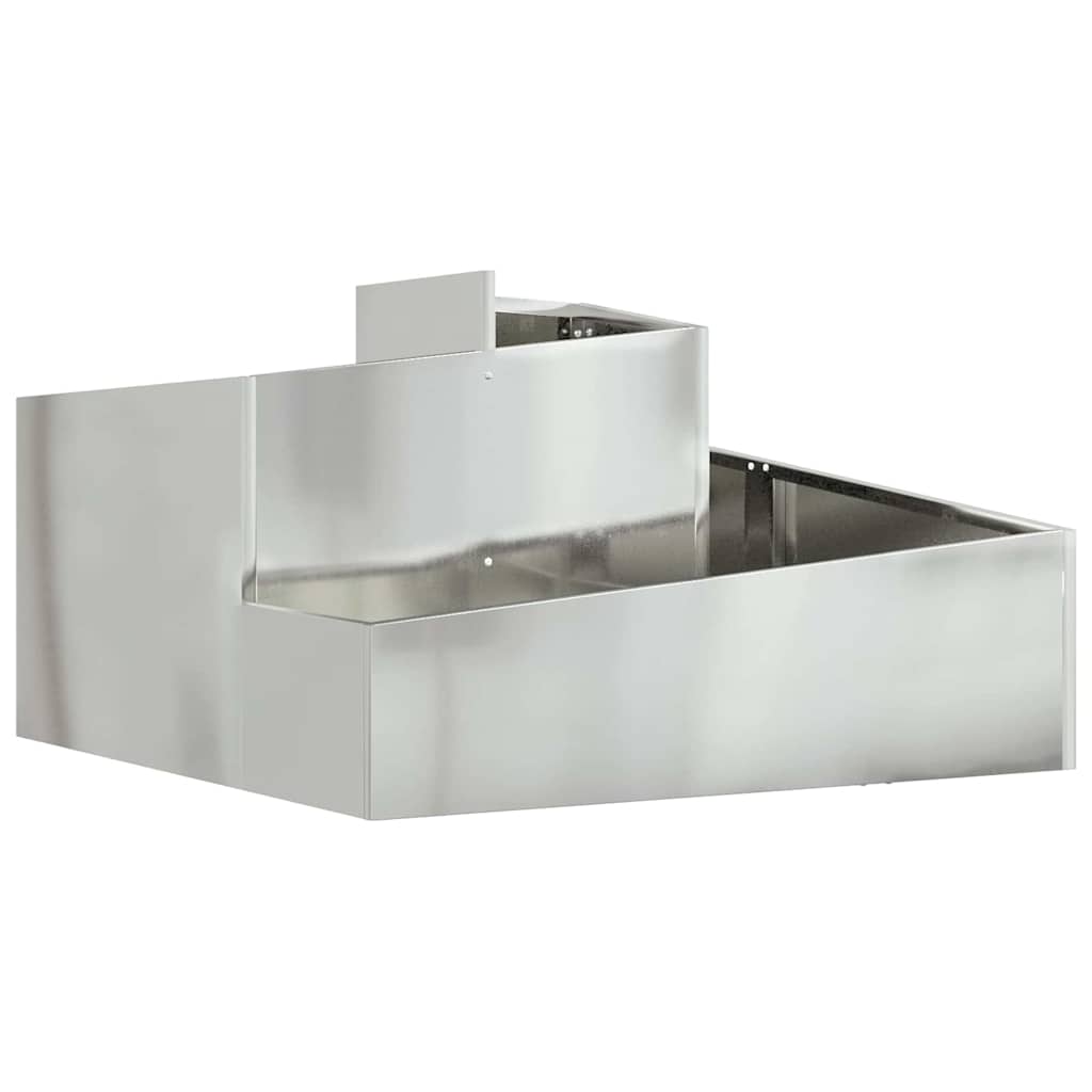 Sodo vazonas Sidabrinė 80 x 80 x 50 cm Galvanizuotas plienas Sodo vazonas Sidabrinė 80 x 80 x 50 cm Galvanizuotas plienas - Image 4