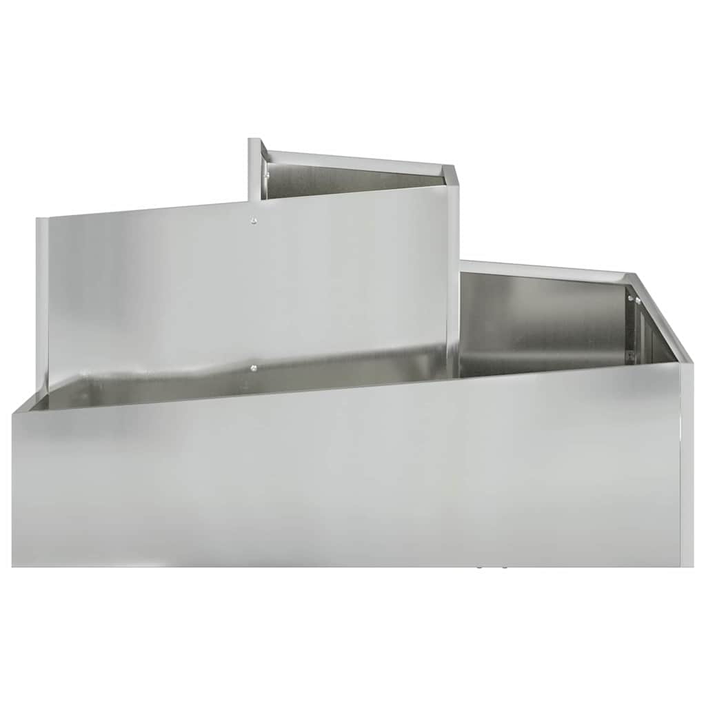 Sodo vazonas Sidabrinė 80 x 80 x 50 cm Galvanizuotas plienas Sodo vazonas Sidabrinė 80 x 80 x 50 cm Galvanizuotas plienas - Image 7
