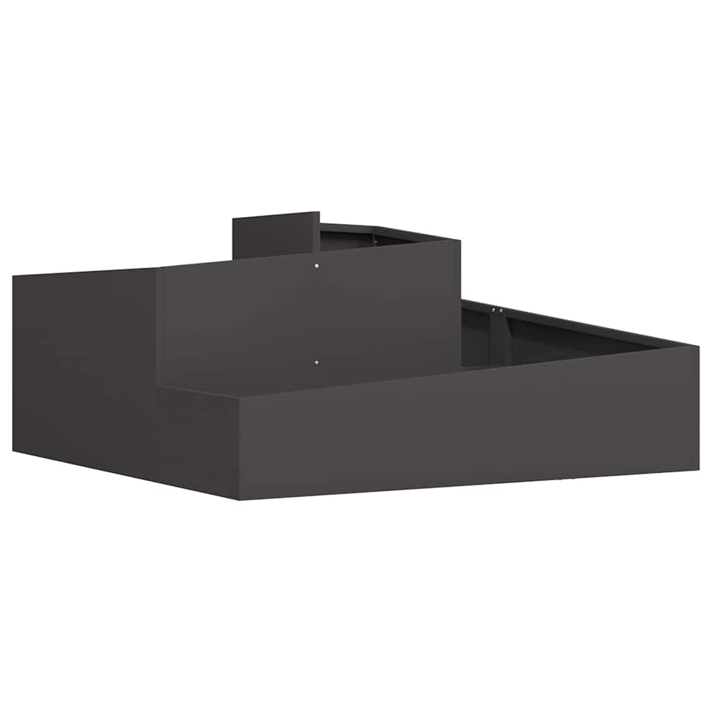 Sodo vazonas Juoda 100 x 100 x 50 cm Šaltai valcuotas plienas Sodo vazonas Juoda 100 x 100 x 50 cm Šaltai valcuotas plienas - Image 3