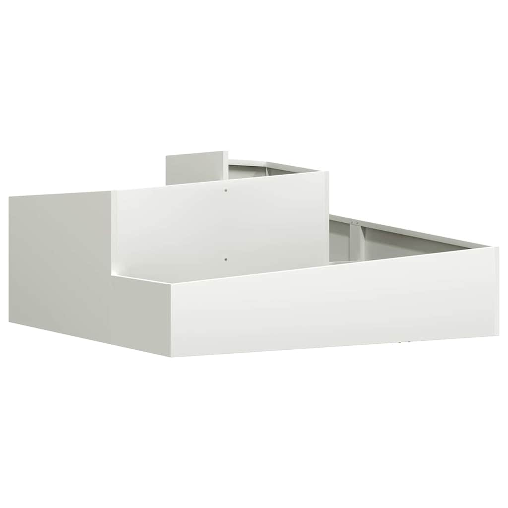 Sodo vazonas Balta 100 x 100 x 50 cm Šaltai valcuotas plienas Sodo vazonas Balta 100 x 100 x 50 cm Šaltai valcuotas plienas - Image 3