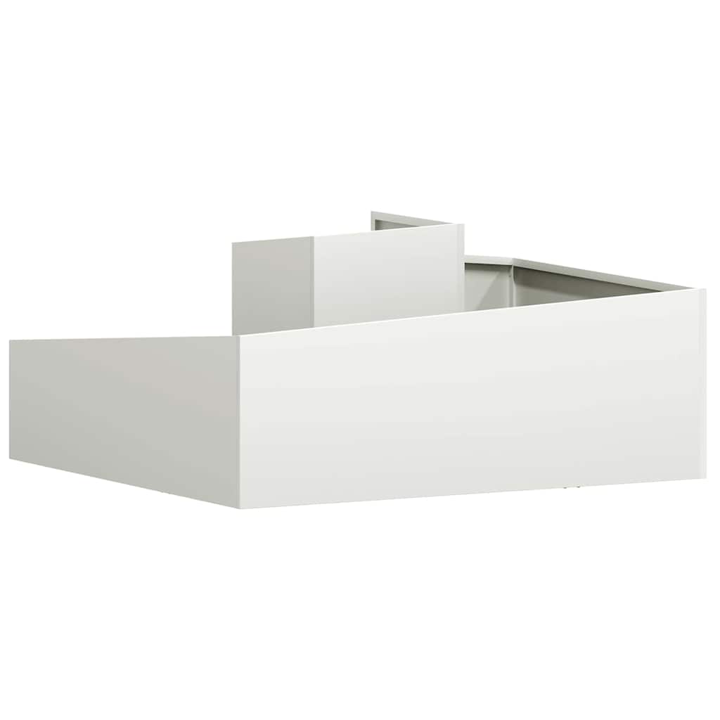 Sodo vazonas Balta 100 x 100 x 50 cm Šaltai valcuotas plienas Sodo vazonas Balta 100 x 100 x 50 cm Šaltai valcuotas plienas - Image 8