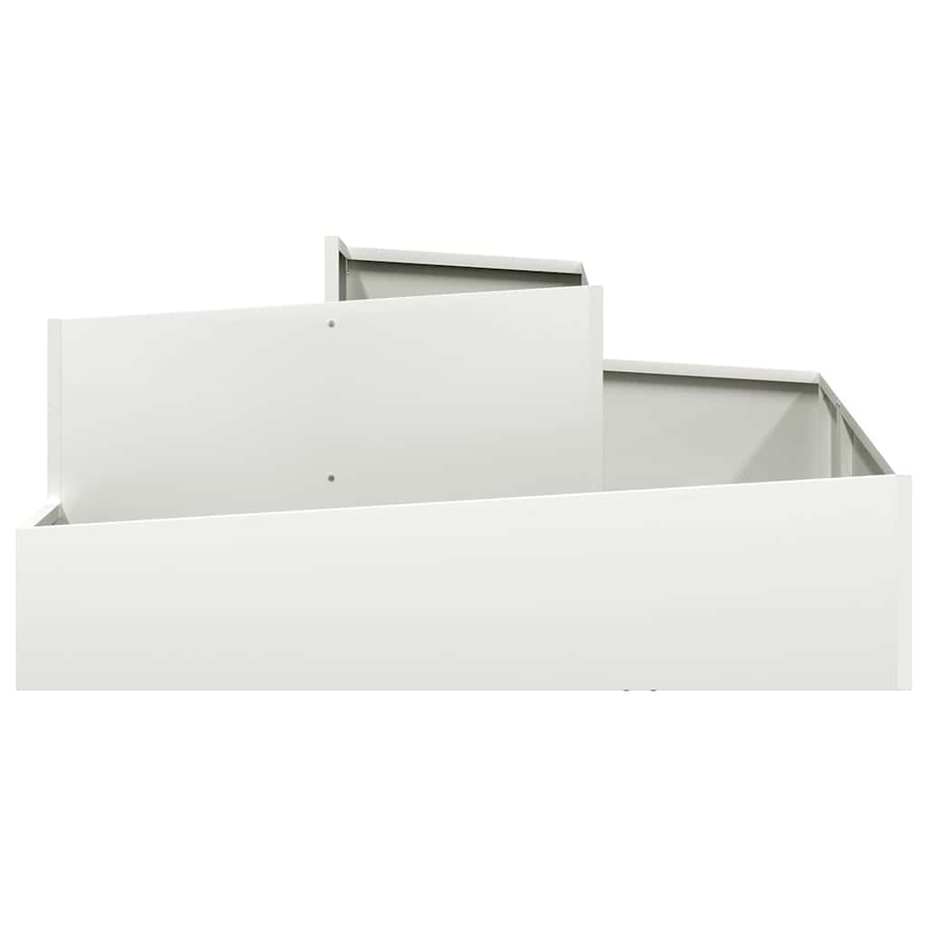 Sodo vazonas Balta 100 x 100 x 50 cm Šaltai valcuotas plienas Sodo vazonas Balta 100 x 100 x 50 cm Šaltai valcuotas plienas - Image 6