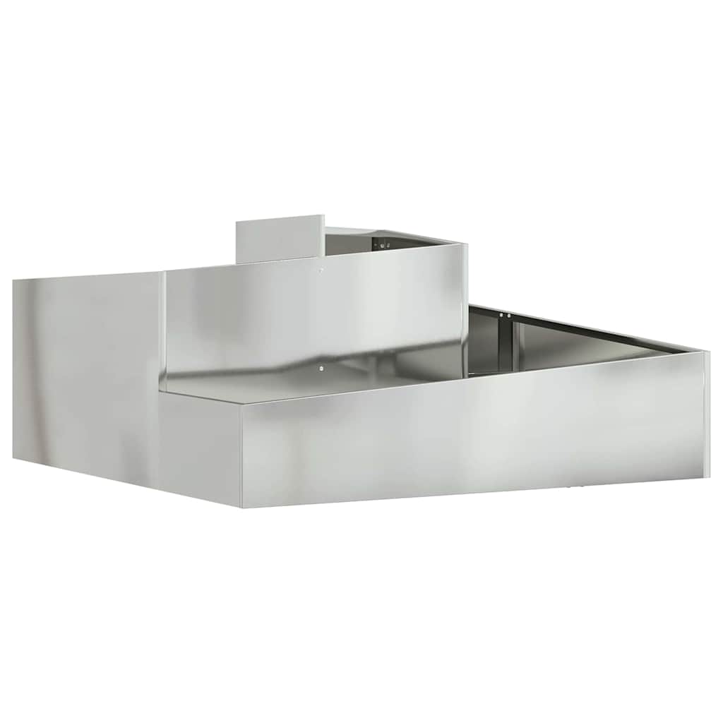 Sodo vazonas Sidabrinė 100 x 100 x 50 cm Galvanizuotas plienas Sodo vazonas Sidabrinė 100 x 100 x 50 cm Galvanizuotas plienas - Image 4