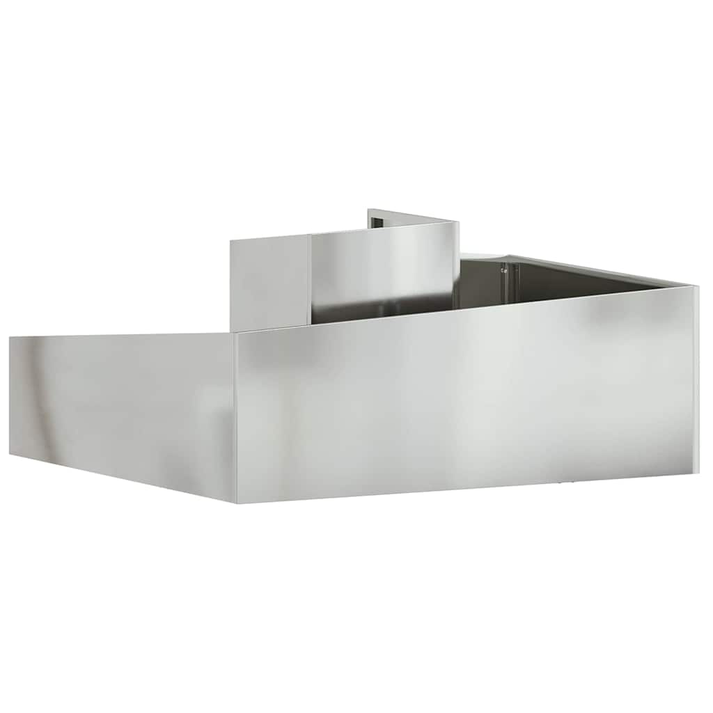 Sodo vazonas Sidabrinė 100 x 100 x 50 cm Galvanizuotas plienas Sodo vazonas Sidabrinė 100 x 100 x 50 cm Galvanizuotas plienas - Image 9
