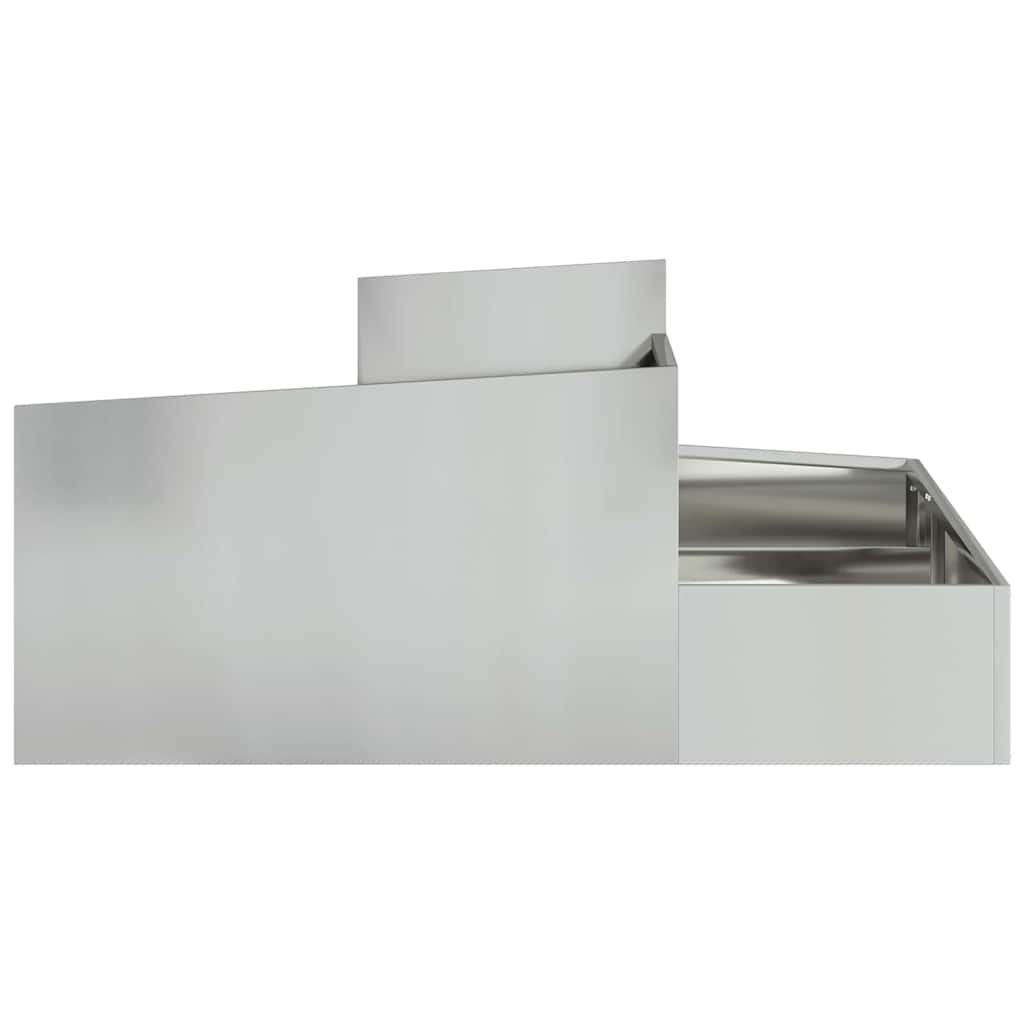 Sodo vazonas Sidabrinė 100 x 100 x 50 cm Galvanizuotas plienas Sodo vazonas Sidabrinė 100 x 100 x 50 cm Galvanizuotas plienas - Image 8