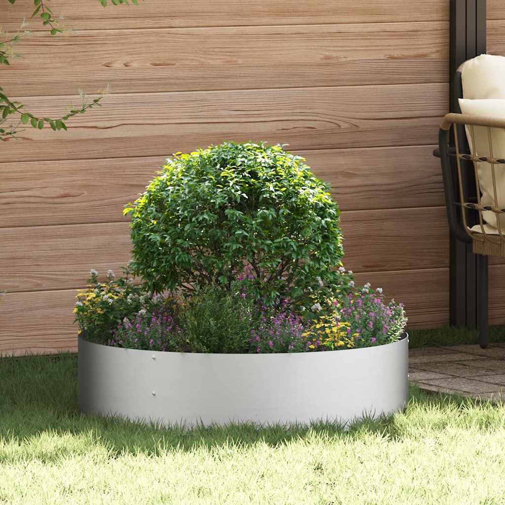 Vazonų žiedas 5 vnt. Sidabro 80 x 80 x 20 cm Cinkuota plienas Vazonų žiedas 5 vnt. Sidabro 80 x 80 x 20 cm Cinkuota plienas - Image 3