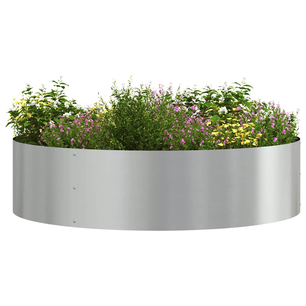 Vazonų žiedas 5 vnt. Sidabro 80 x 80 x 20 cm Cinkuota plienas Vazonų žiedas 5 vnt. Sidabro 80 x 80 x 20 cm Cinkuota plienas - Image 5
