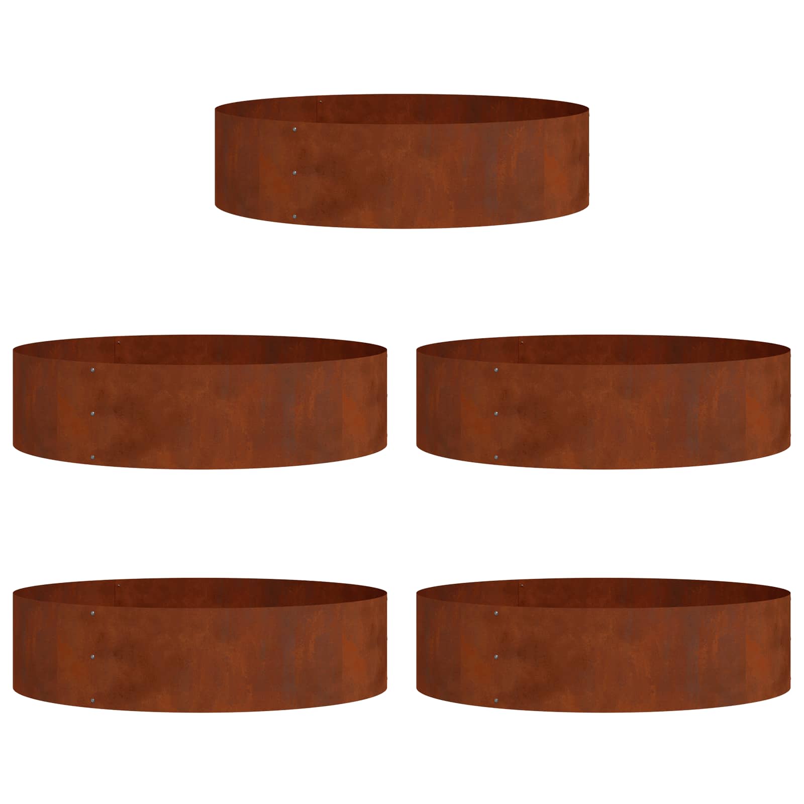 Vazonų žiedas 5 vnt. Rūdijanti 80 x 80 x 20 cm Vazonų žiedas 5 vnt. Rūdijanti 80 x 80 x 20 cm - Image 3