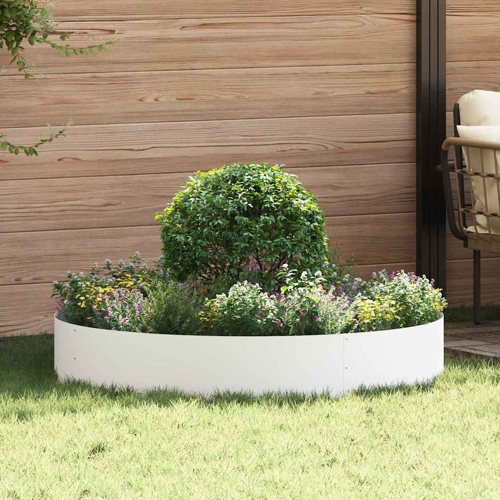 Vazonų žiedas Balta 120 x 120 x 20 cm Šaltai valcuotas plienas Vazonų žiedas Balta 120 x 120 x 20 cm Šaltai valcuotas plienas - Image 2