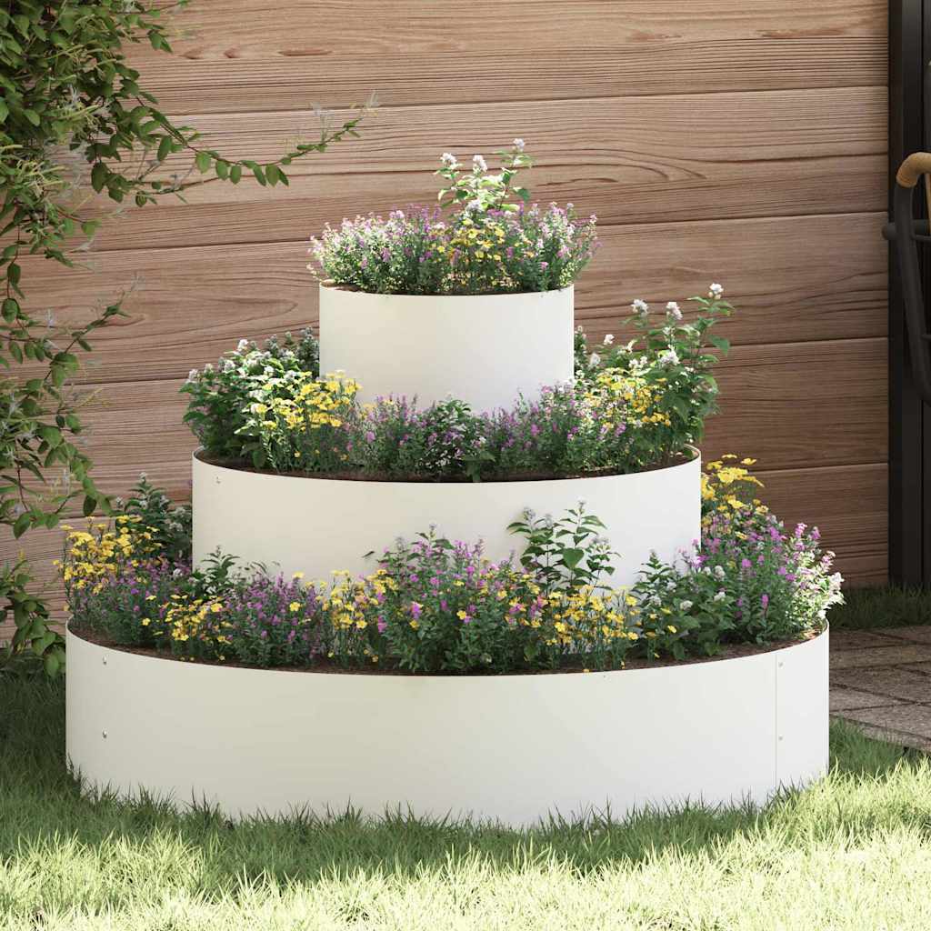 Sodo vazonas Balta 90 x 90 x 20 cm Šaltai valcuotas plienas Sodo vazonas Balta 90 x 90 x 20 cm Šaltai valcuotas plienas - Image 2