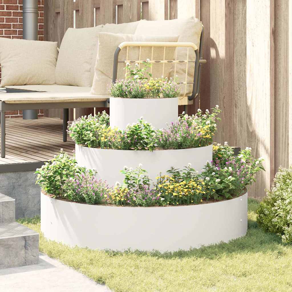 Sodo vazonas Balta 90 x 90 x 20 cm Šaltai valcuotas plienas Sodo vazonas Balta 90 x 90 x 20 cm Šaltai valcuotas plienas - Image 5