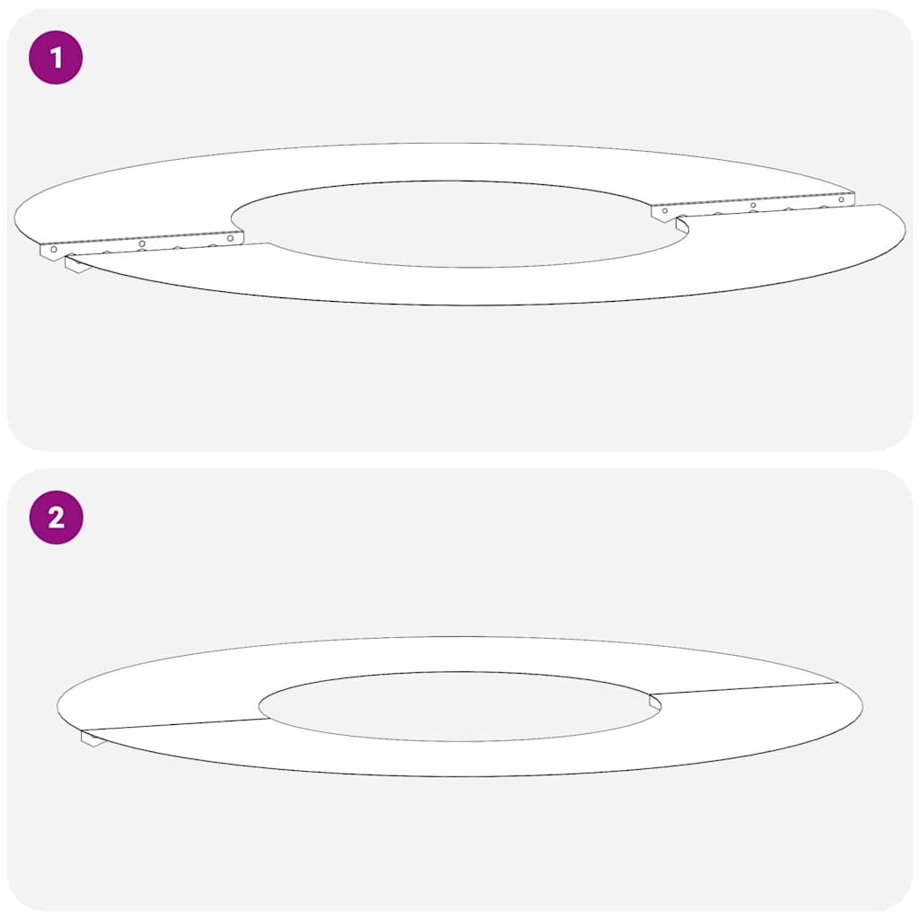 tinkamas plokštiems medžio žiedams 5 vnt. Balta Ø30/60 cm tinkamas plokštiems medžio žiedams 5 vnt. Balta Ø30/60 cm - Image 8