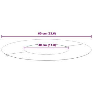 tinkamas plokštiems medžio žiedams 5 vnt. Antracitas Ø30/60 cm