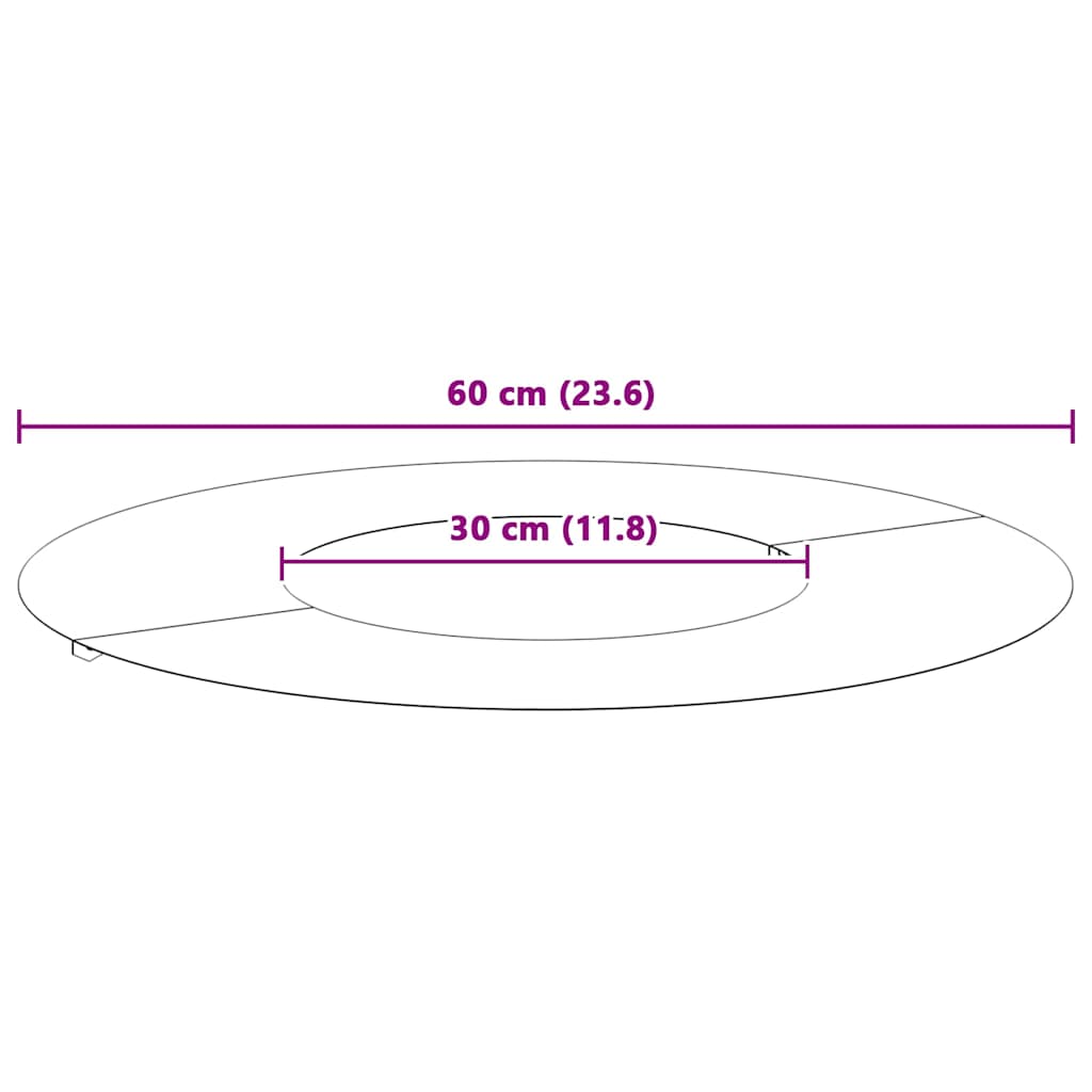tinkamas plokščiam medžio žiedui Sidabro Ø30/60 cm tinkamas plokščiam medžio žiedui Sidabro Ø30/60 cm