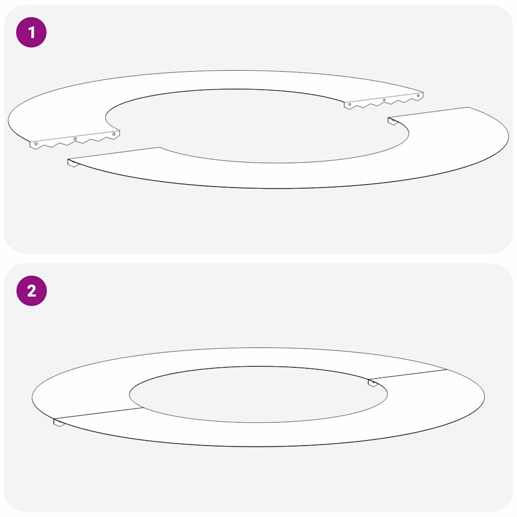 tinkamas plokštiems medžio žiedams 5 vnt. Juoda Ø40/70 cm tinkamas plokštiems medžio žiedams 5 vnt. Juoda Ø40/70 cm - Image 8