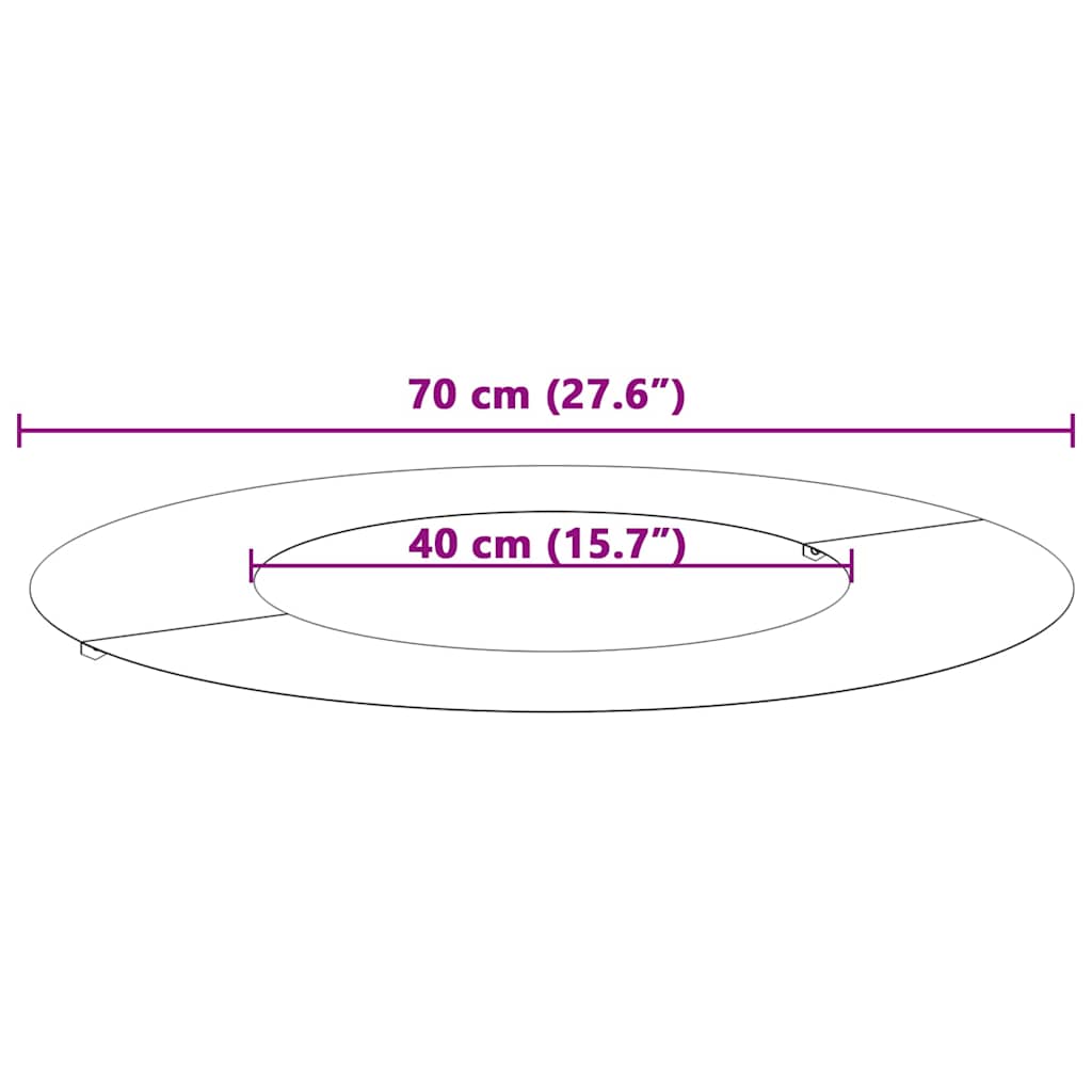tinkamas plokštiems medžio žiedams 5 vnt. Juoda Ø40/70 cm tinkamas plokštiems medžio žiedams 5 vnt. Juoda Ø40/70 cm
