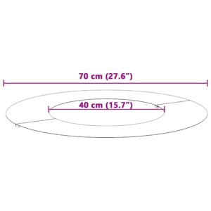 tinkamas plokštiems medžio žiedams 5 vnt. Sidabro Ø40/70 cm