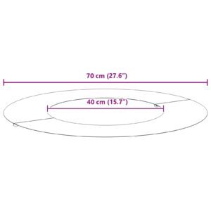 tinkamas plokščiam medžio žiedui Rūdijanti Ø40/70 cm