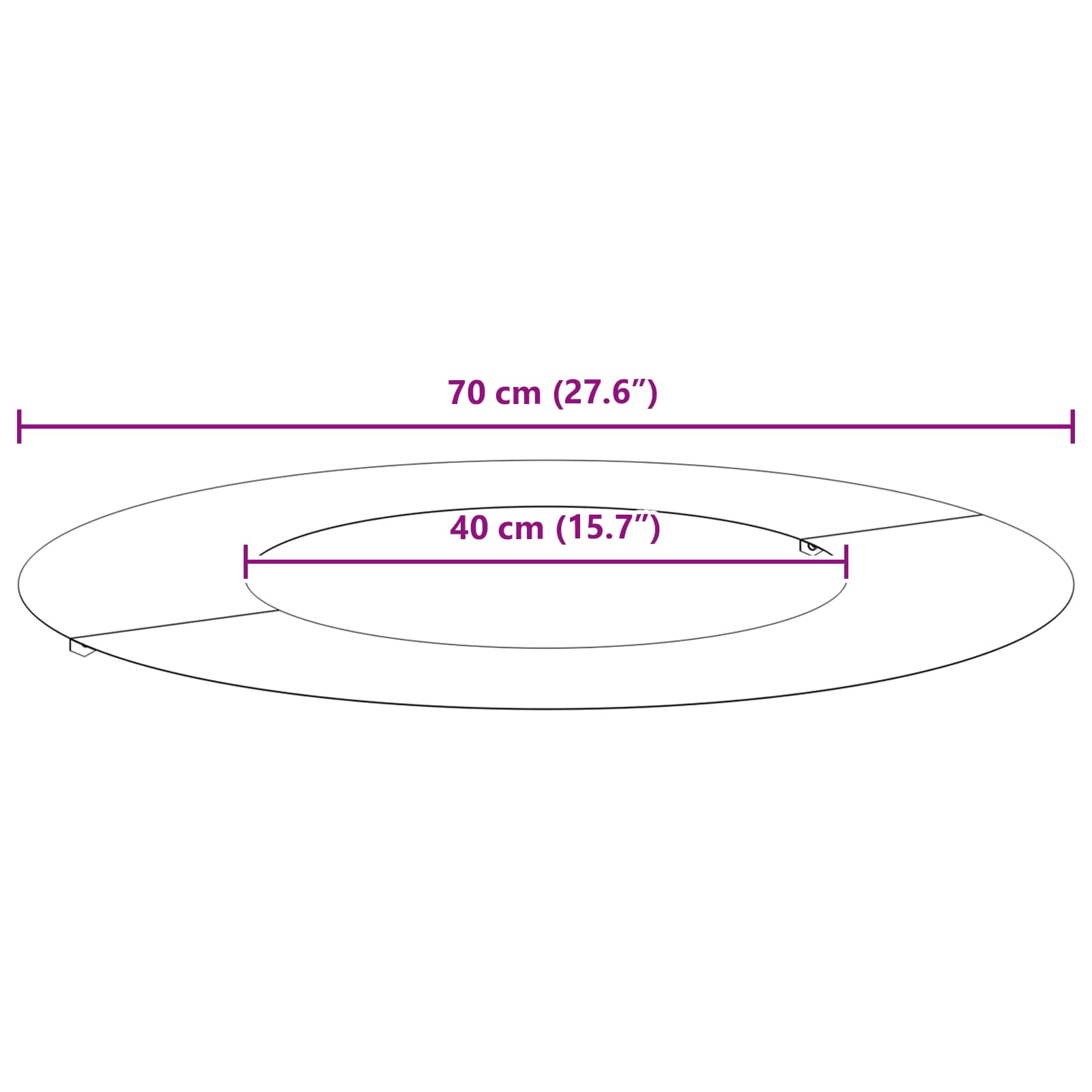 tinkamas plokštiems medžio žiedams 5 vnt. Rūdijanti Ø40/70 cm tinkamas plokštiems medžio žiedams 5 vnt. Rūdijanti Ø40/70 cm